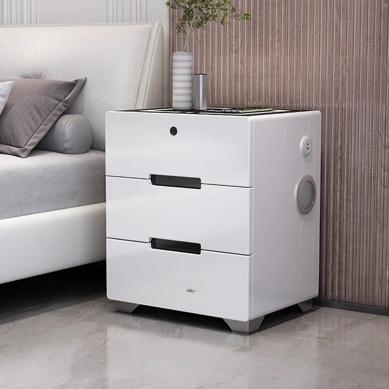 Bed Cabinet Night Table Design Locker Small Living Room Bedside Nordic Auxiliary Tables Desk Cabinet Designer Narrow CTG-025