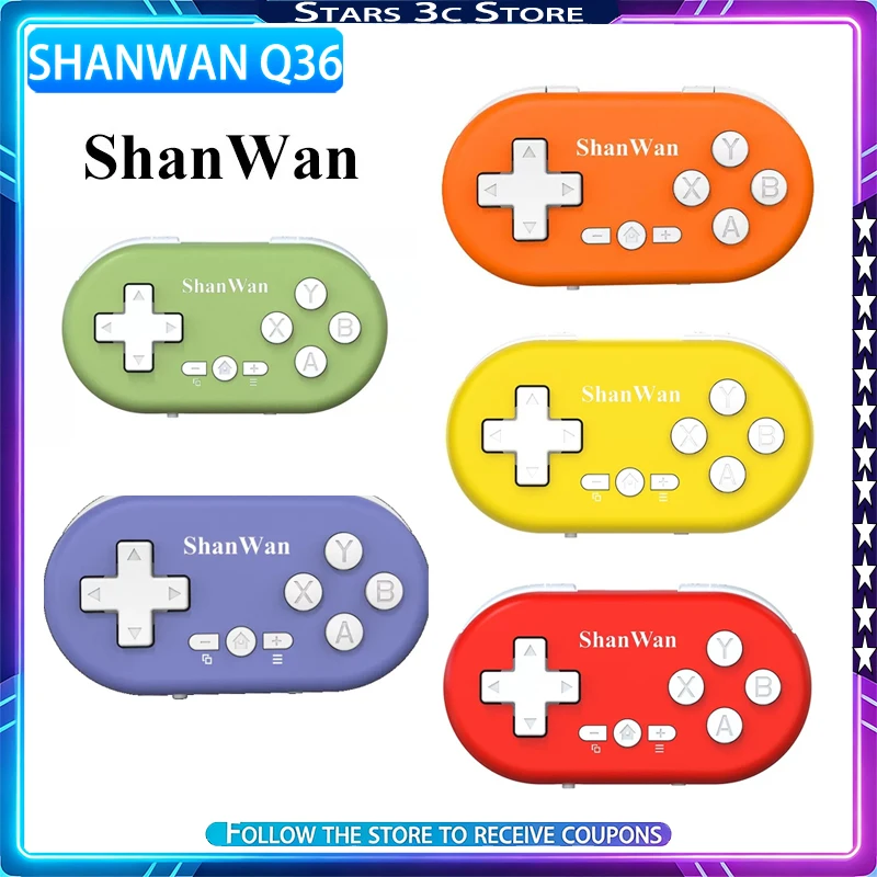 

Беспроводной мини-геймпад ShanWan Q36 Bluetooth: компактный портативный контроллер для кроссплатформенных игр на Android и iOS