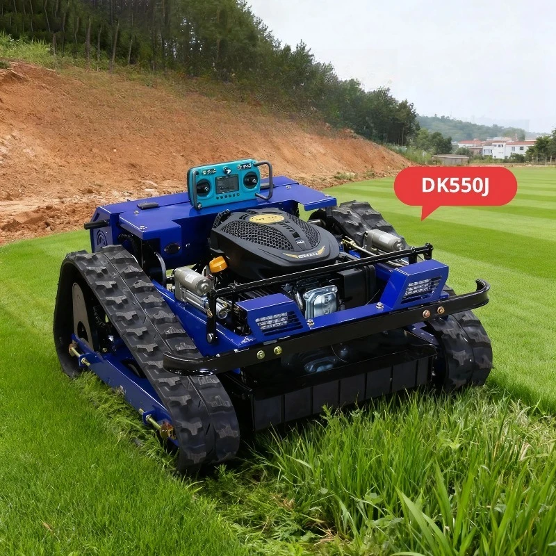 Customized Smart Remote Controlled Lawn Mower 550mm 1000mm Width 4WD Battery Brush Cutter for Steep Slopes