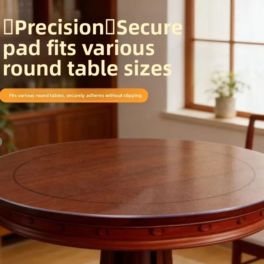 Thickened round Tablecloth Soft Glass PVC Washless Waterproof Oilproof Dining Table Mat Transparent Heat Resistant Protective...
