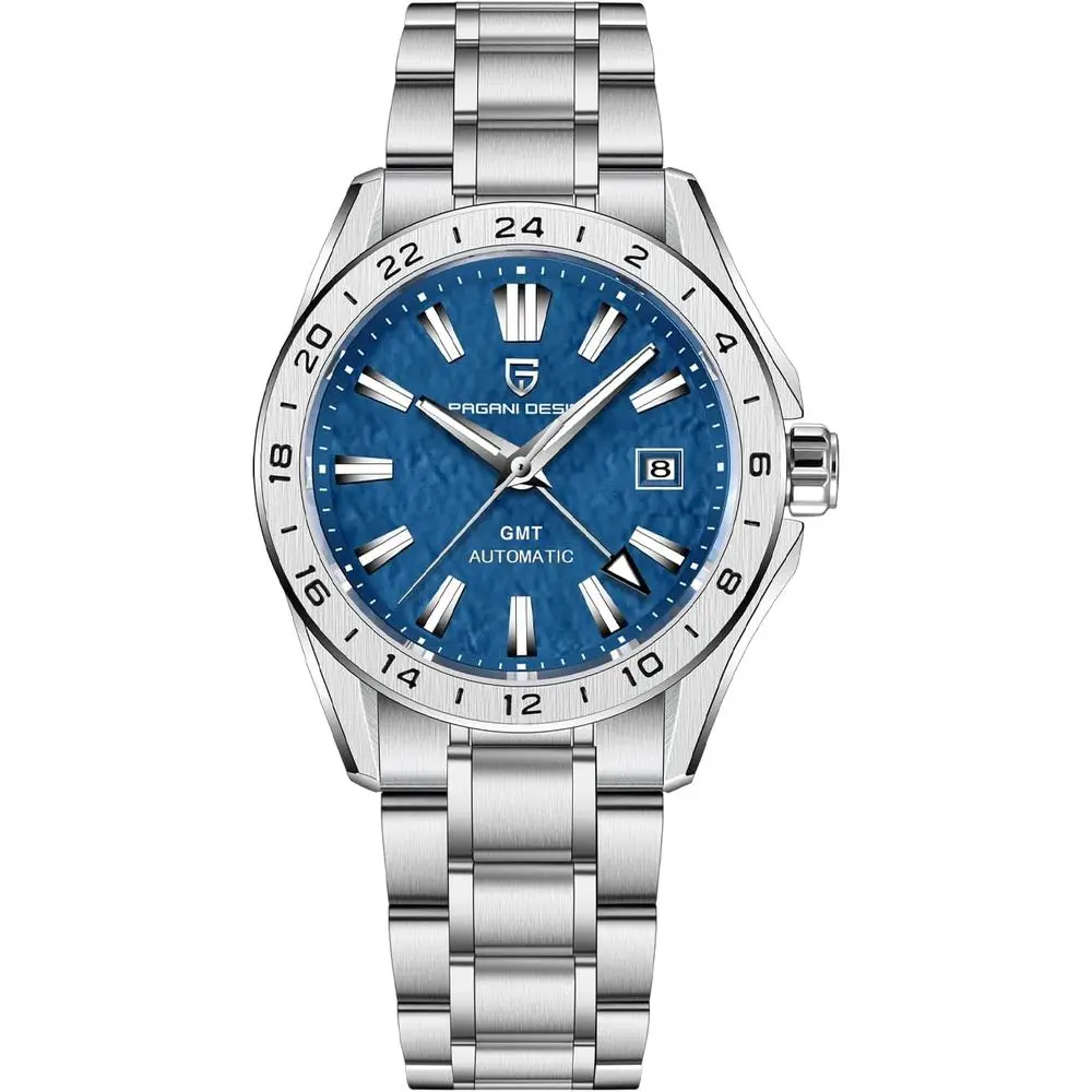 

Мужские часы с автоматическим механизмом GMT или механические часы с автоматическим заводным механизмом для мужчин и женщин, водонепроницаемые до 100 м, из нержавеющей стали, с сапфировым стеклом (S)