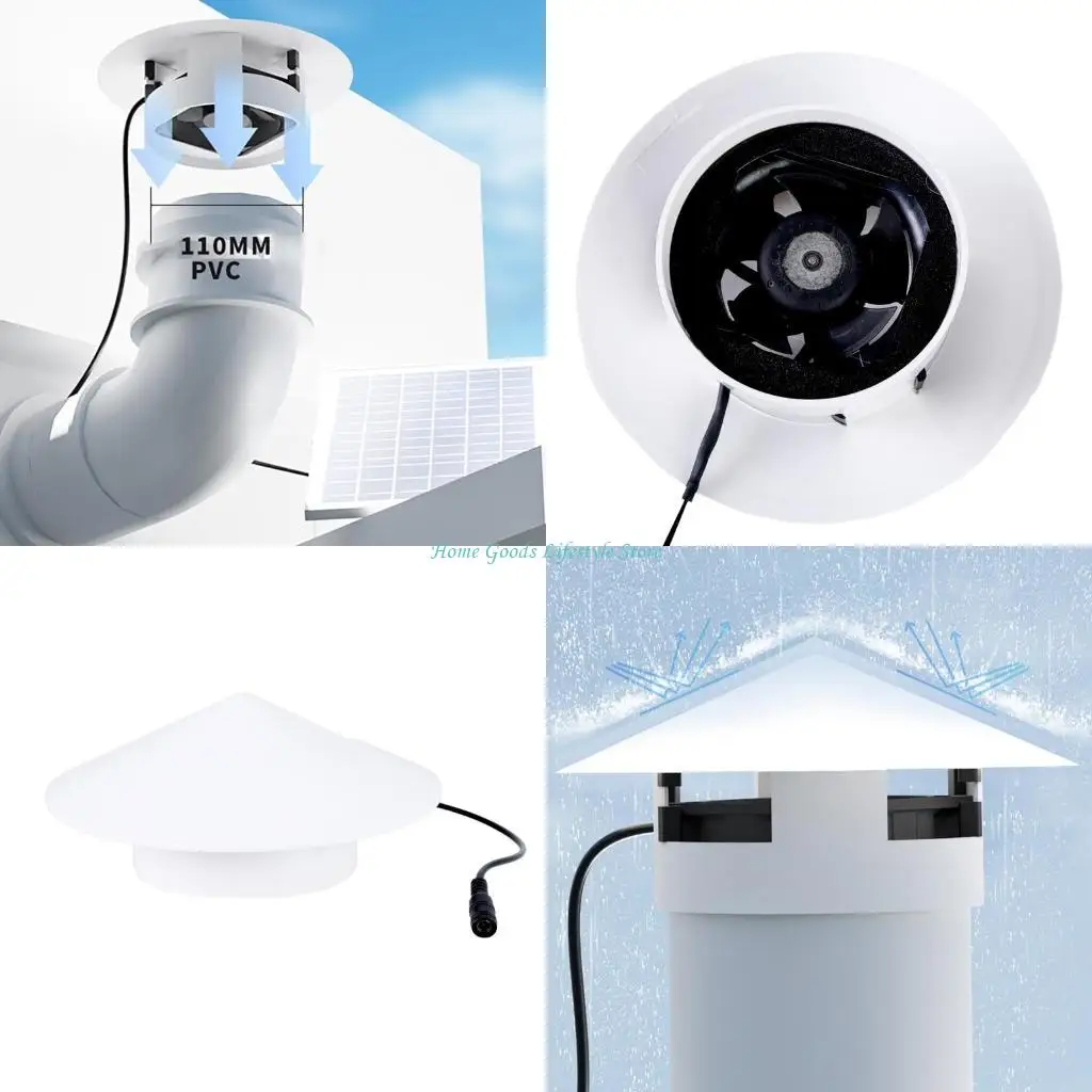 

E74E 12 В вентилятор на солнечной батарее водонепроницаемый кабель 33 см для вентиляции теплиц и птичников на открытом воздухе