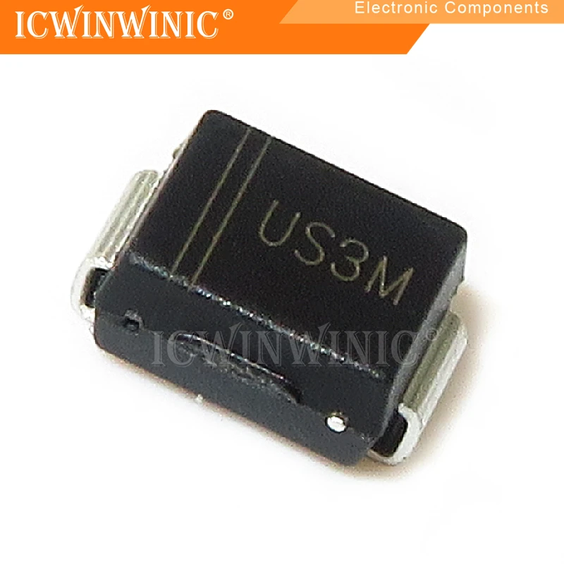 10piece US3MB SMC Silkscreen US3M 1000V/3A SMD Ultrafast Recovery Diode