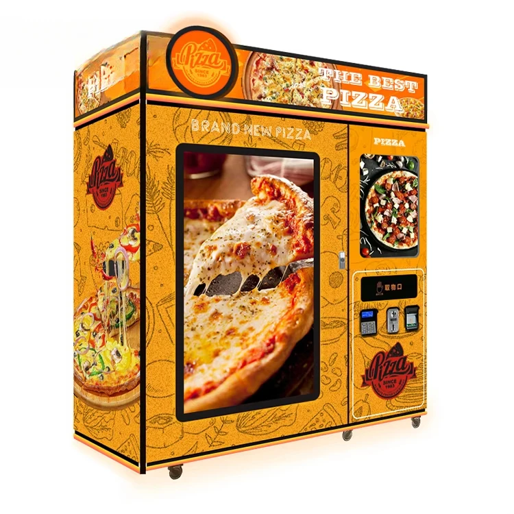 Hot Food Low Cost Industrial Automatic Pizza Dispenser Large Capacity Smart Pizza Vending Machine