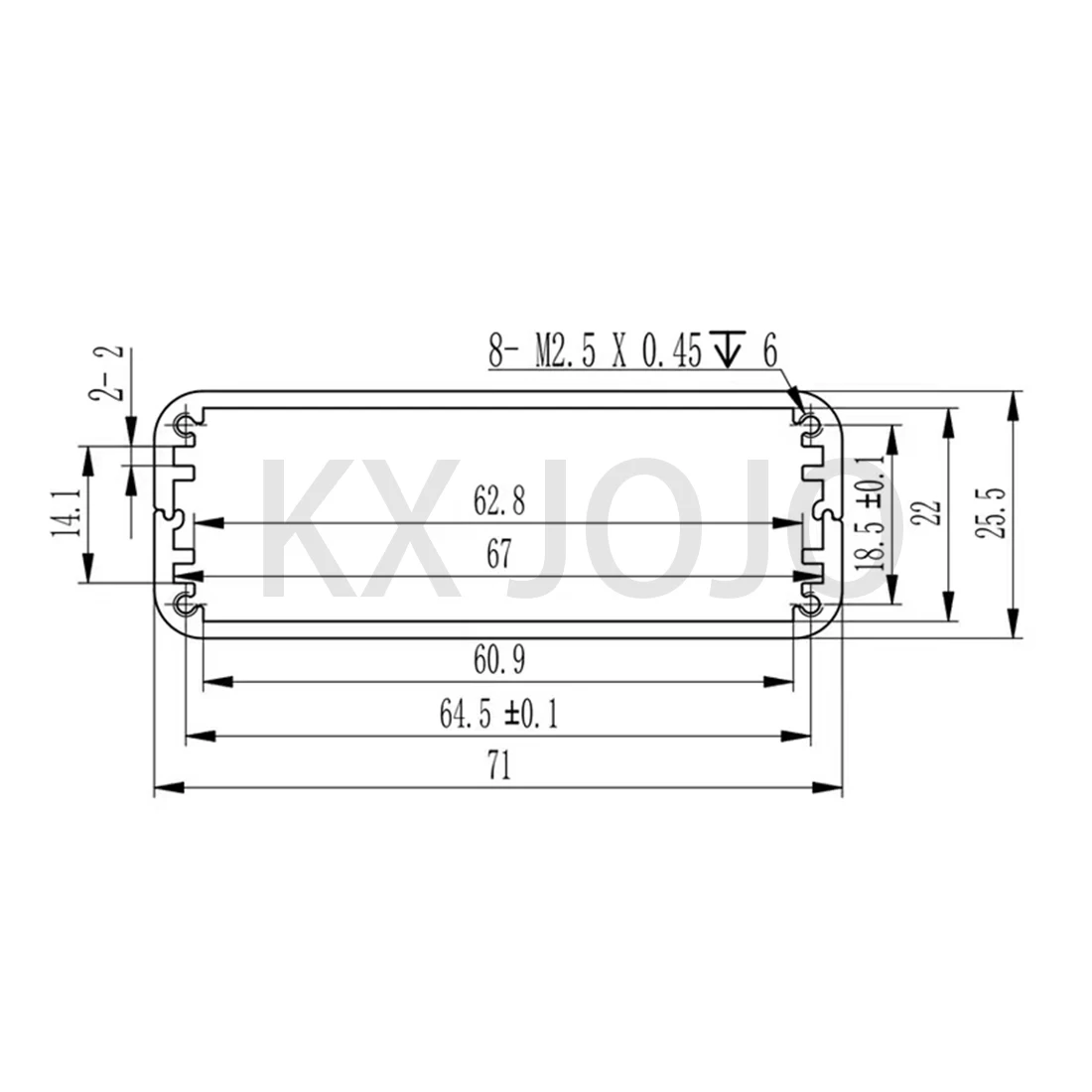 Aluminum Enclosure 71*25*80/100/110mm Split Type Case Black/Silver Waterproof Box Electronic DIY Power Housing Instrument