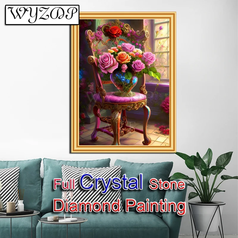 5d Diy Crystal Diamond Painting Flower Picture Full Square Mosaic Embroidery Cross Stitch Kits Diamond Art AB Home Decor 230828