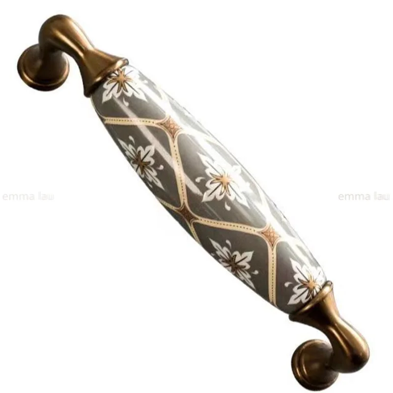 Boho Style Furniture Handle And Knob Vintage Ceramic Drawer Knobs Cupboard Wardrobe Closet Door Handles Kitchen Pulls