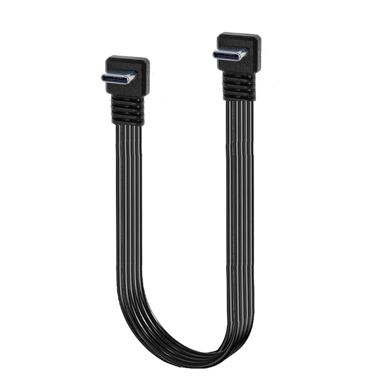 0.5 0.1M USB 2.0 USB C Band Flat Cable Up Down Angled USB 2.0 Type-C Fast Charging Data Cable Male/Female Extender Cable For USB