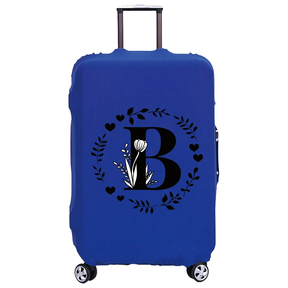 Luggage Cover Travelneedments Blue Luggage Cover Dust Proof Scratch Resistant Reusable Blue Garland Letter Printing Series