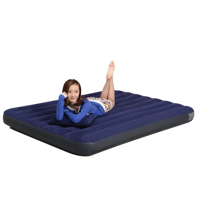 

Double high-rise thickened outdoor camping air mattress for easy portability and foldable for home use