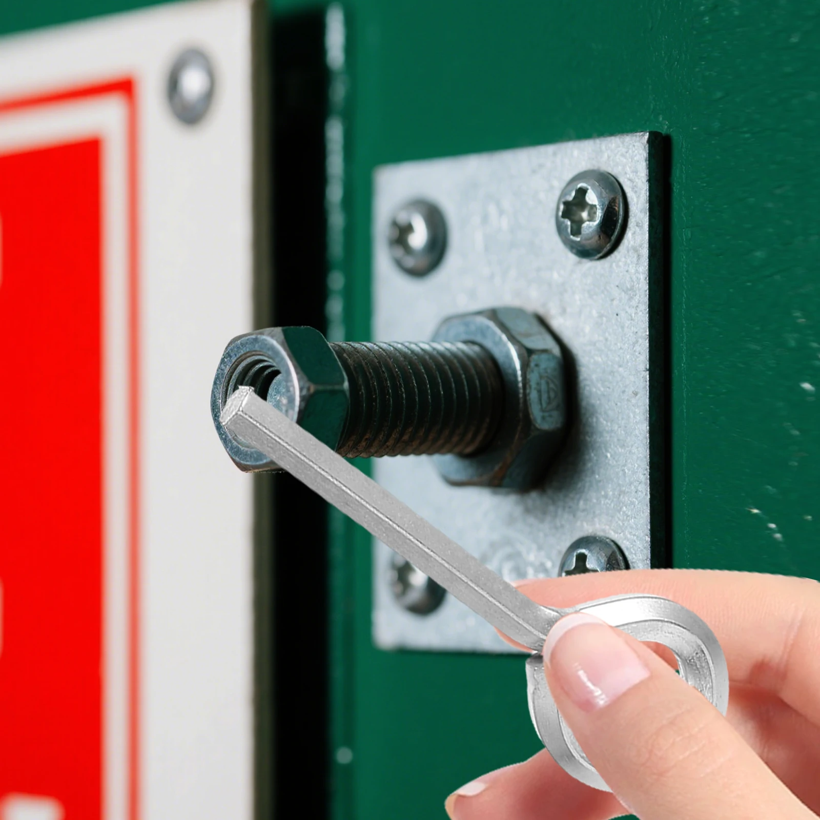 

12Pcs Metal Hexagonal Key Set Standard Sizes for Push Bar Systems Fire Door Release Commercial Door Control Security