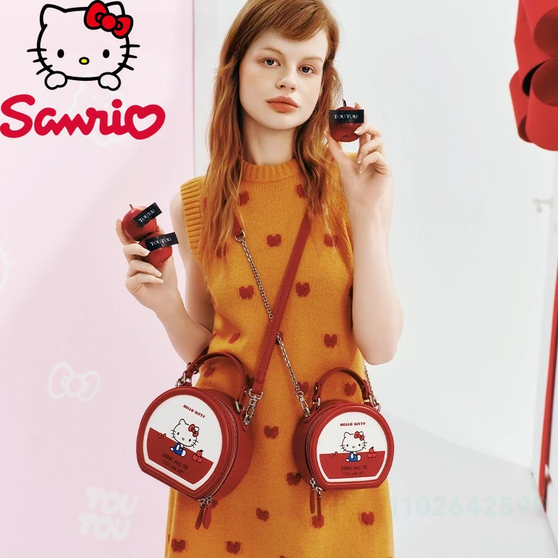 Hello Kitty New Women's Crossbody Bag Fashion High Quality Women's Mobile Storage Bag Cartoon Red Versatile Women's Handbag