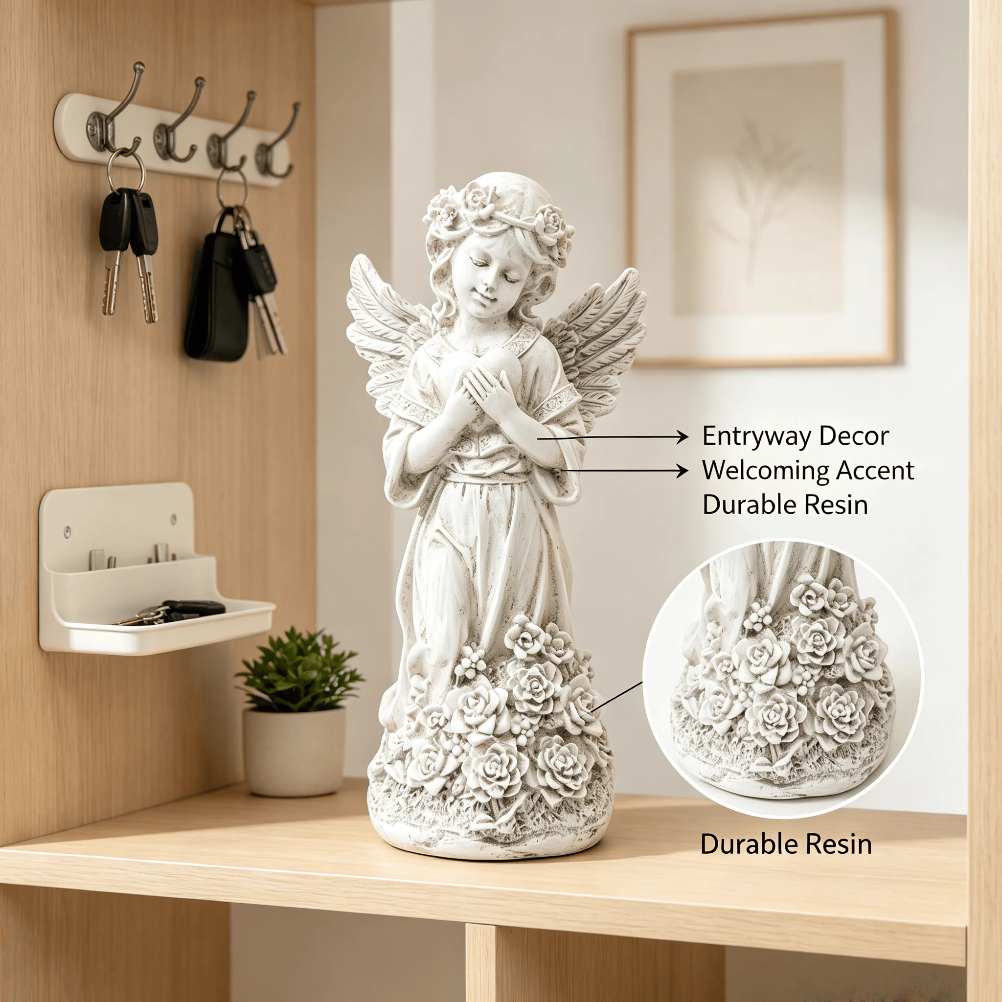 ของตกแต่งรูปปั้นนางฟ้า, รูปปั้ - Resin Art Rose บทวิจารณ์และราคา