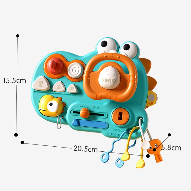아기 핸들 바쁜 보드 몬테소리 장난감 감각 발달 당김줄 실리콘 치아발육 활동 여행 장난감 아기 1~2세