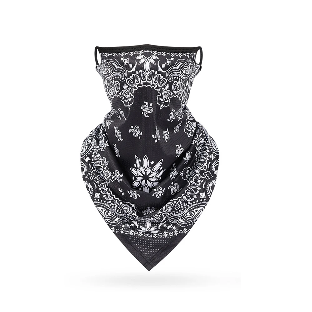 

Outdoor Hiking Scarf Multifunctional Neck Face Protection Tubes Bandanna Black White Sports Paisley Bandana Wrap Earloops Masks