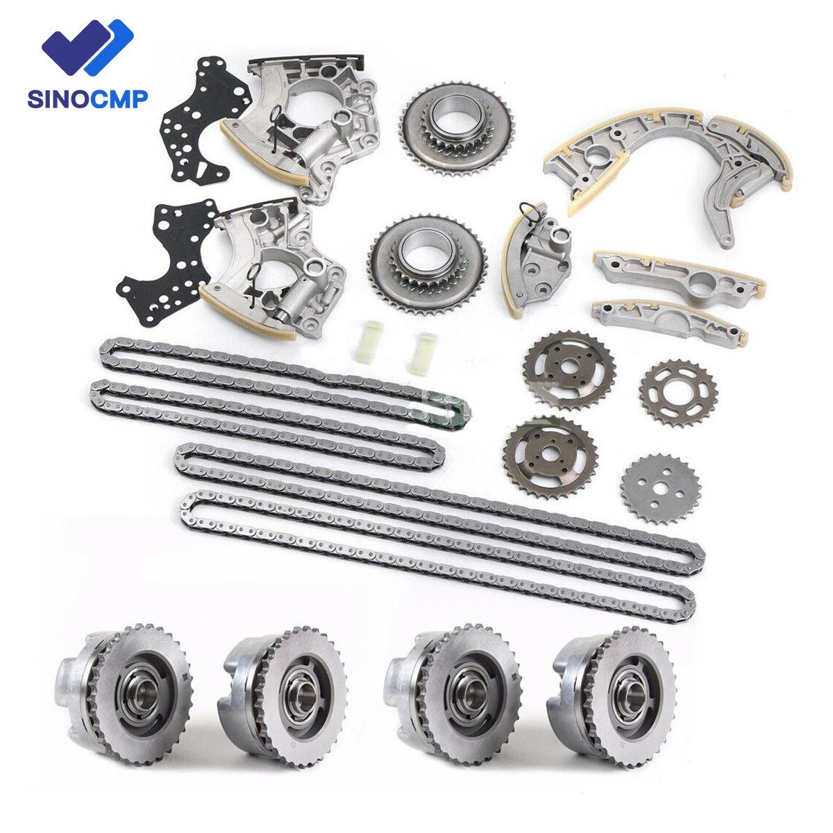 

079109217R 079109218R 06E109083L 06E109084K Timing Chain Kit & Camshaft Adjusters For VW Touareg Audi Q7 A6 A8 S5 4.2L BVJ