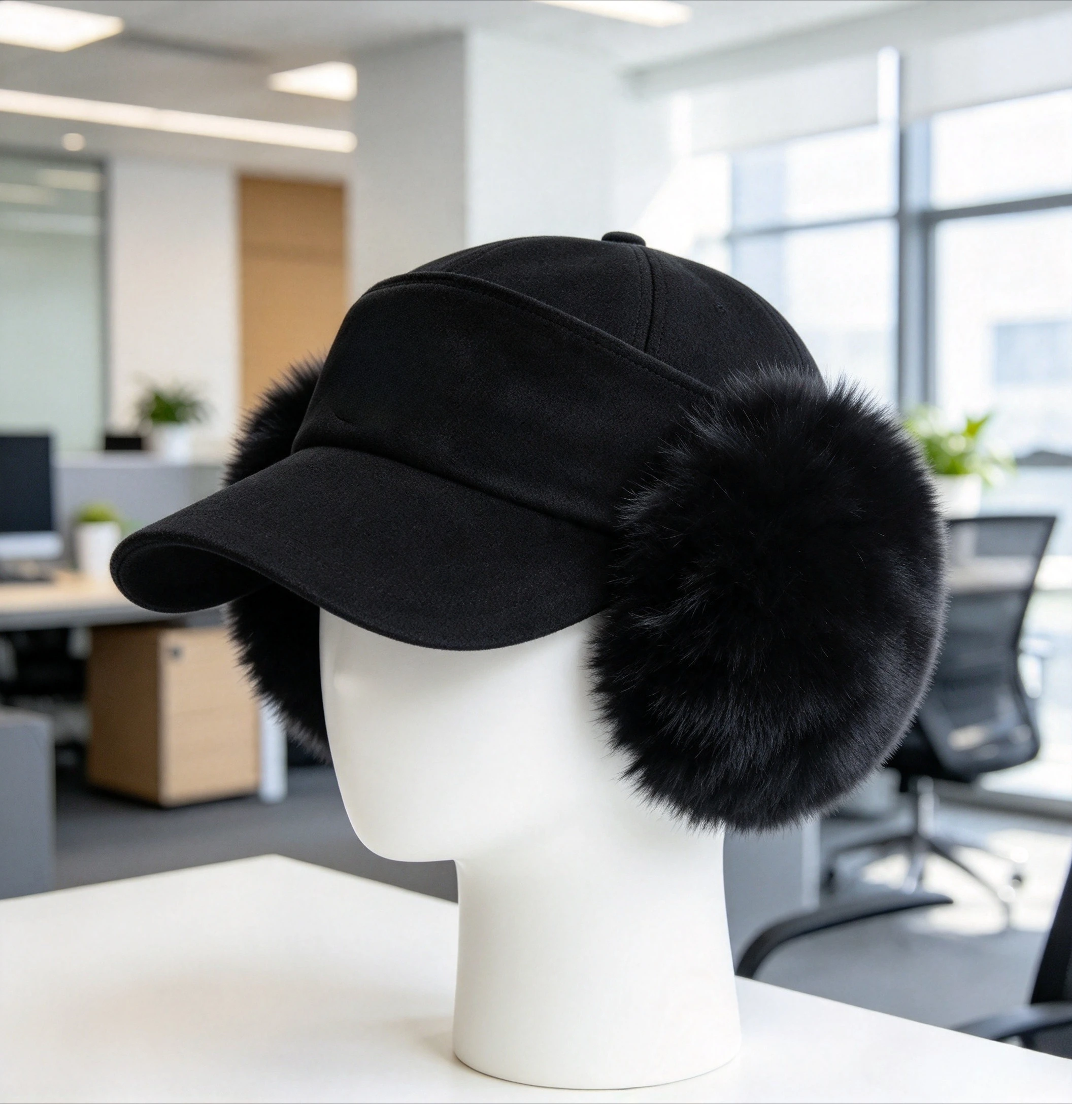 26 New Korean Golf Winter Women Plush Earflap Visor Warm Ear Cover Hollow Top Sports Cap, Stylish Windproof Outdoor Baseball Hat