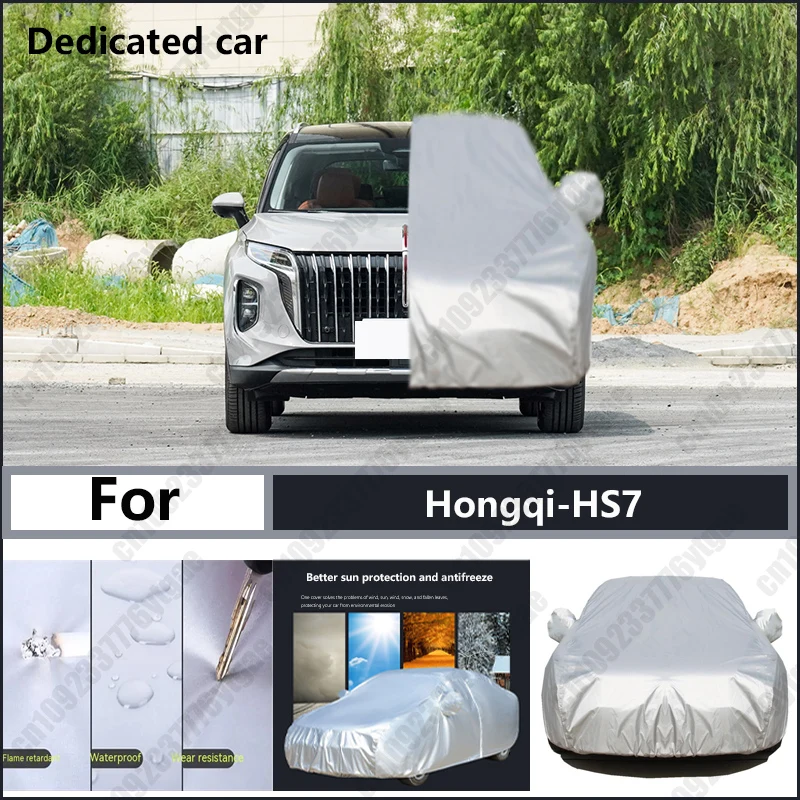 

For Hongqi-HS7 Oxford cloth car cover for sun protection, rain resistance, and all season special car dust cover