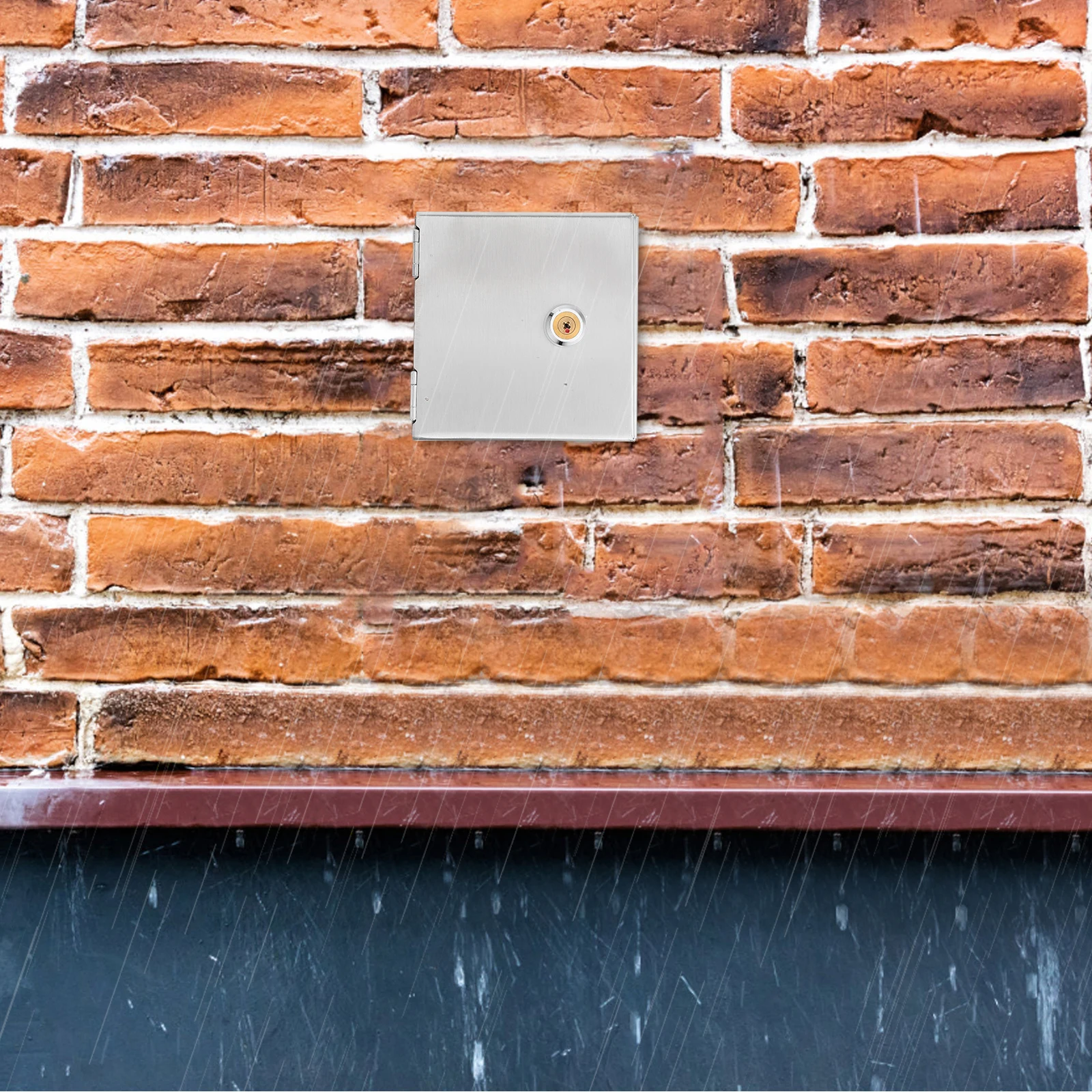 

Lockable Stainless Steel Outlet Cover 86 Type Wall Socket Box Splashproof Tamper-Resistant for Bathrooms Kitchens Public Spaces