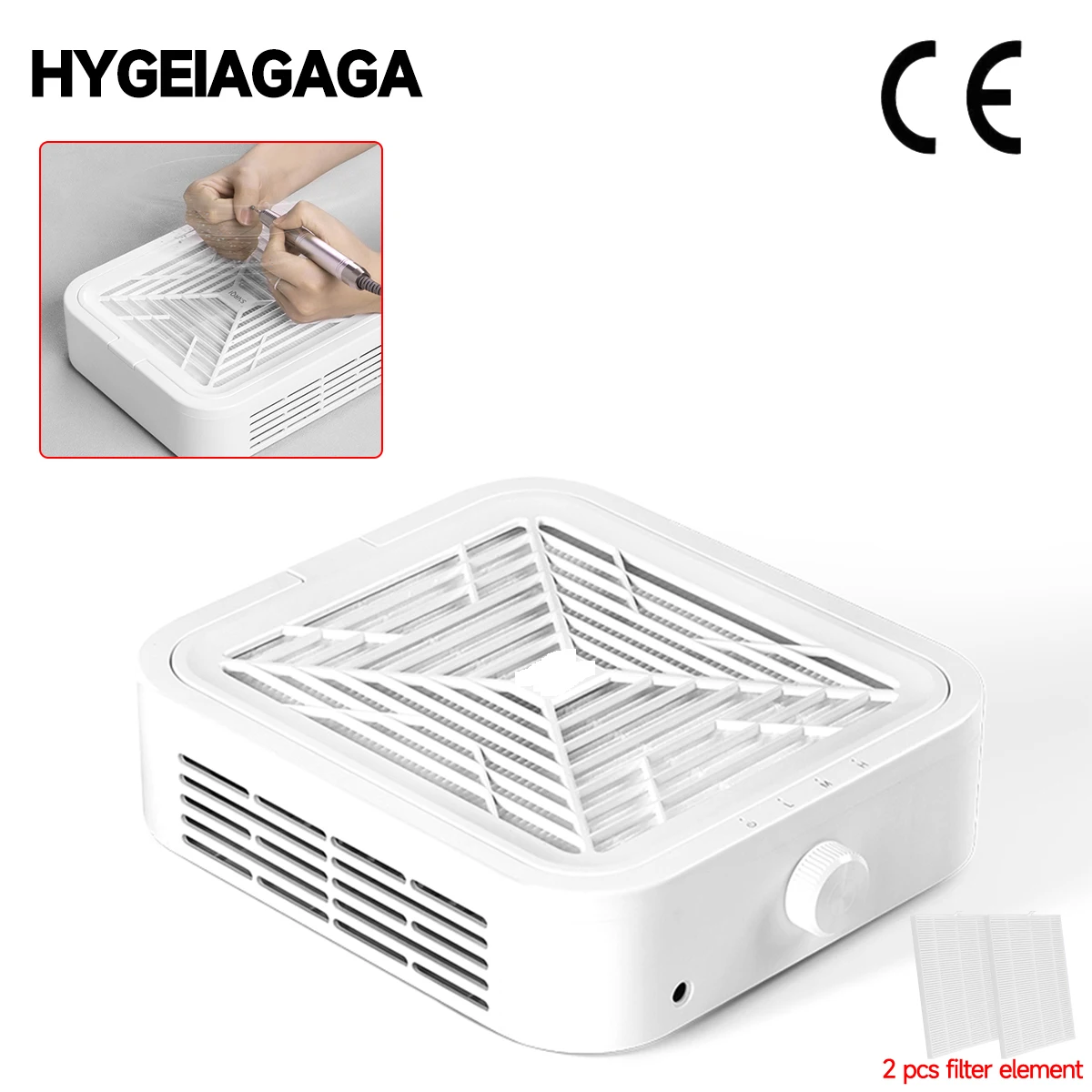 

Low Noise Turbine Brushless Nail Dust Remover Strong Suction 120W Nail Vacuum Cleaner Nails Art Manicure Speed Adjustable