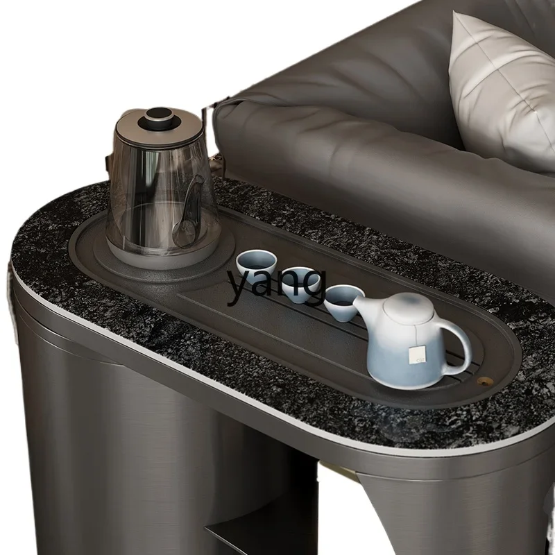 

ZL rock slab luxury stone tea table office kung fu tea table boiling water multi-functional movable