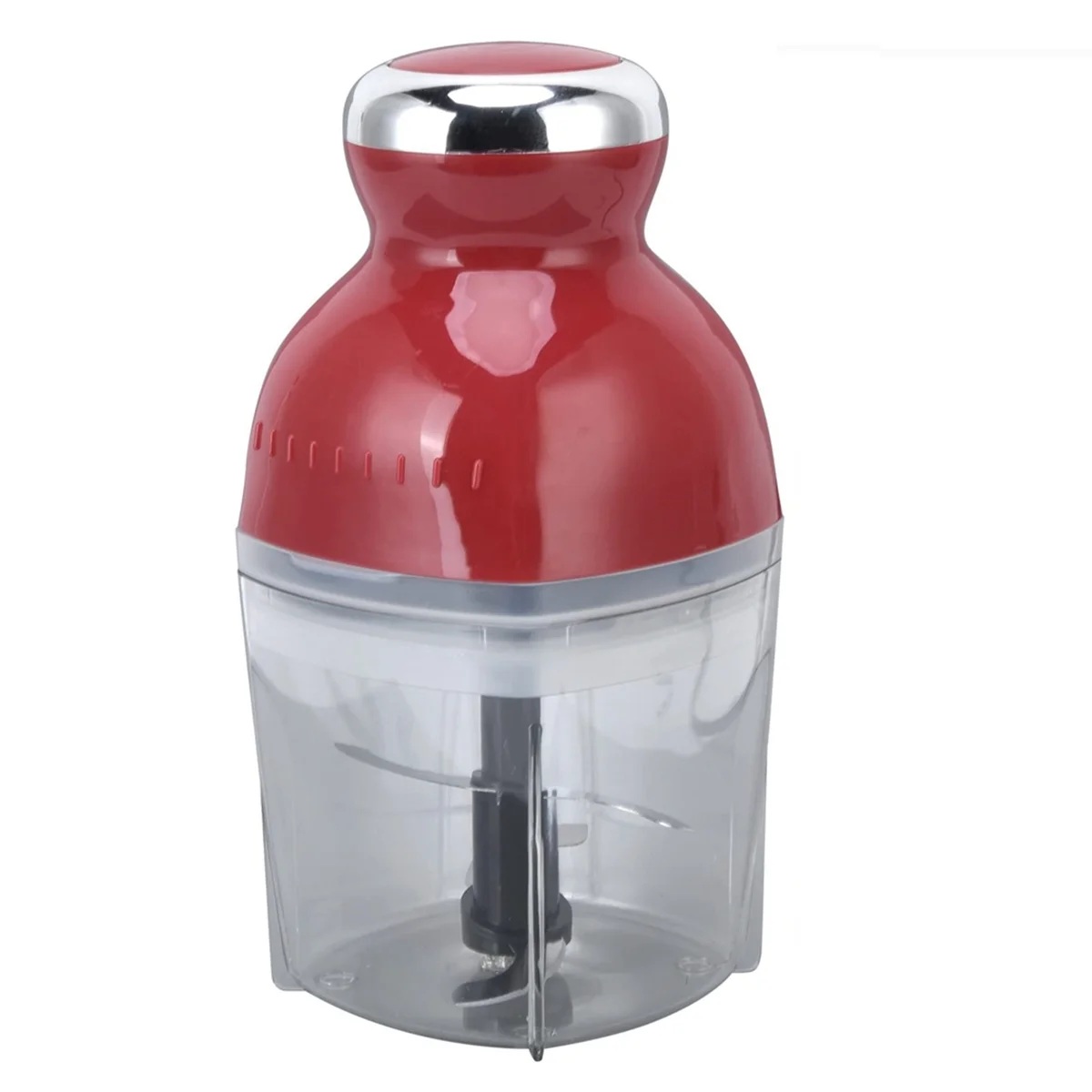 Meat Chopper, Meat Processor Ergonomic Design ABS Stainless Steel 500Ml Capacity for Kitchen for Household EU Plug Red