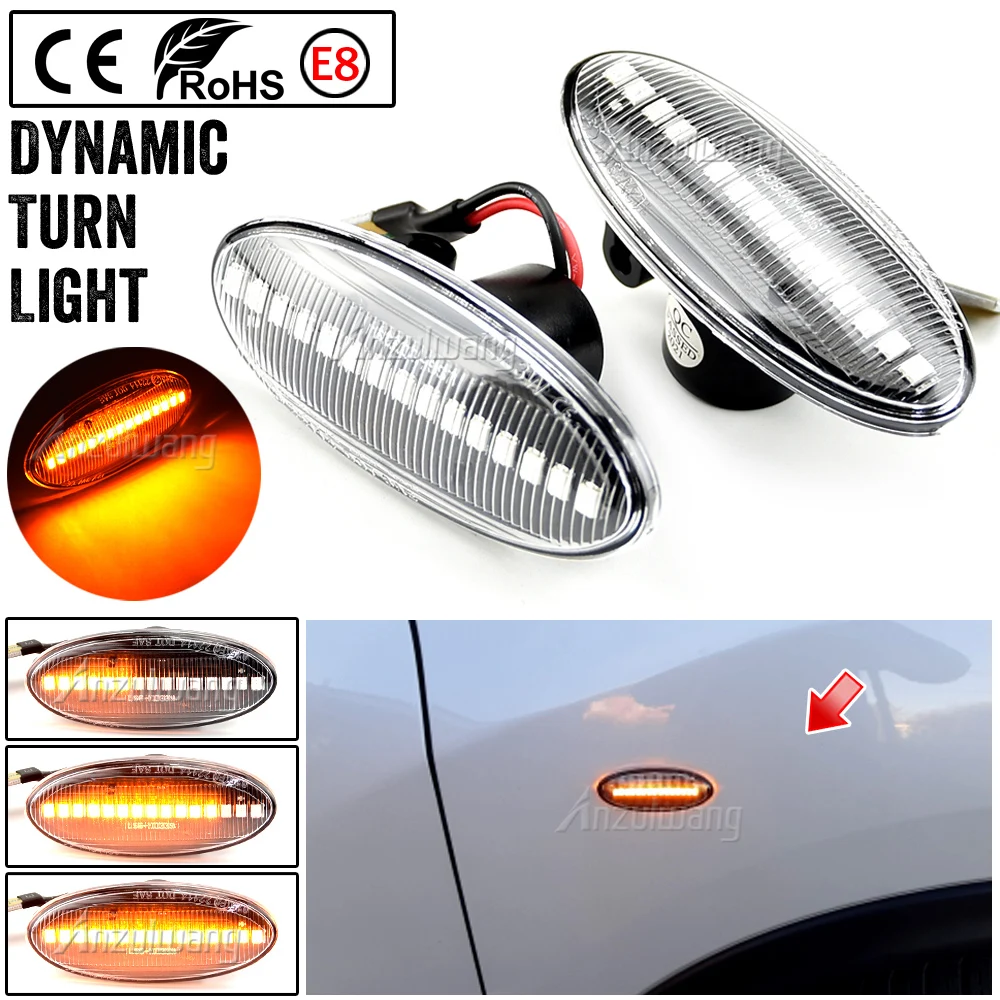 Car Styling Turn Signal Lights Amber For NISSAN Qashqai Dualis March Micra Dynamic LED Fender Side Marker