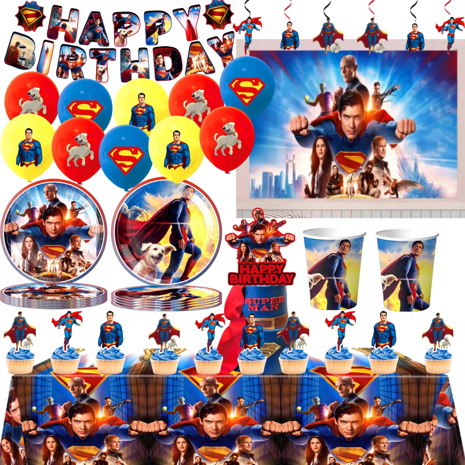 

Super Hero Birthday Party Decoration Tableware Superhero Birthday Plates and Glass Tablecloth Baby Shower Superhero Party Favors
