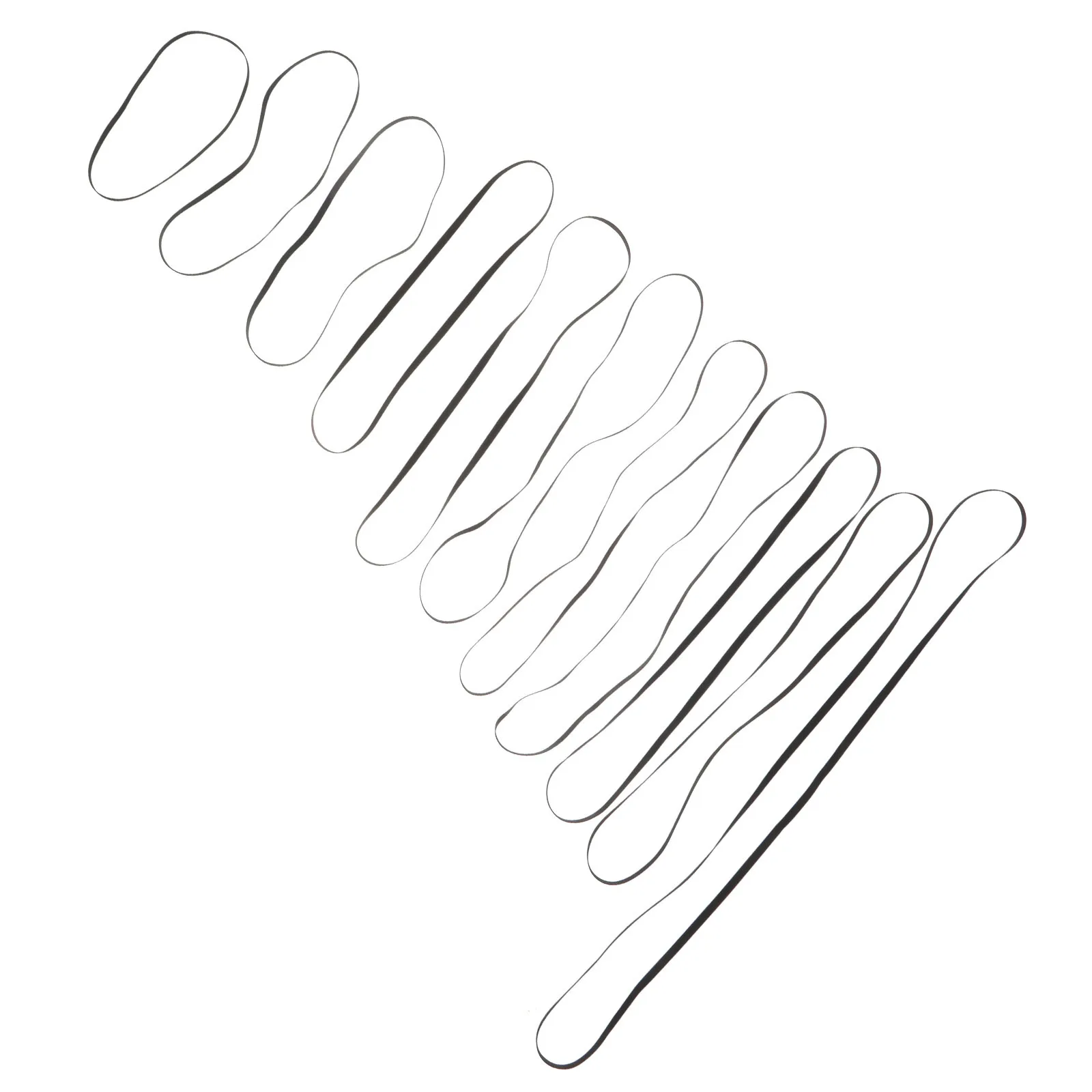 11 قطعة حزام مشغل التسجيل المطاط حزام محرك مرن لاستبدال أجزاء الفونوغراف القرص الدوار آلة الفينيل ذات الدوران السلس