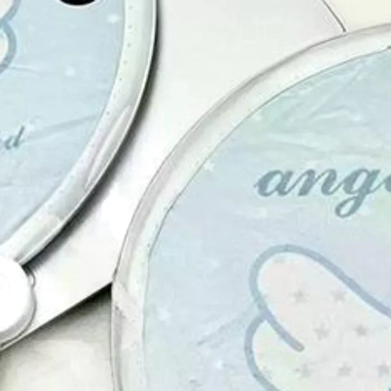 Portable Round Foldable Hand Fans Angel Wings Cartoon Handheld Folding Fan Round Shape Foldable Design Pocket Fans