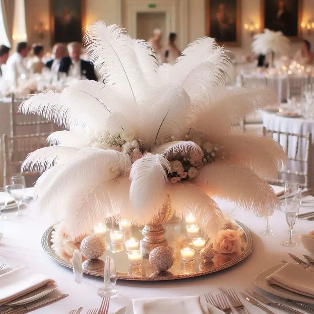 

10pcs/Lot White Ostrich Feathers for Crafts DIY Jewelry Home Decoration Wedding Table Centerpieces Carnival Accessory Wholesale