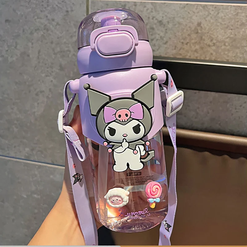 Taza de agua de Hello Kitty para niños, termo de Anime de dibujos animados, My Melody, Tritan, 600ml