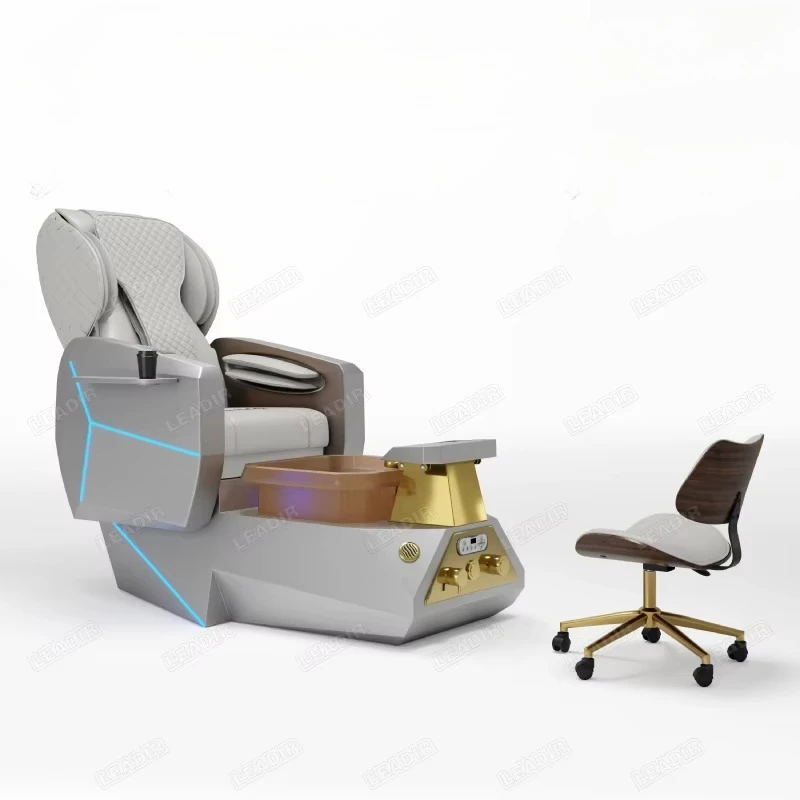 Luxury Modern Nail Beauty Salon Furniture Electric Reclining Massage Foot Spa Pedicure Chair for Nail Salon