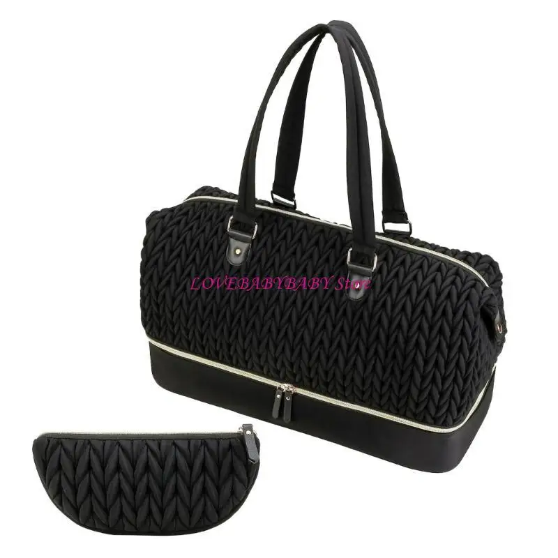 multifunction Large mother Diaper Bag with Double Compartments Large Capacity Mom Bag Excellent for Travel & Everyday Use 4XBC