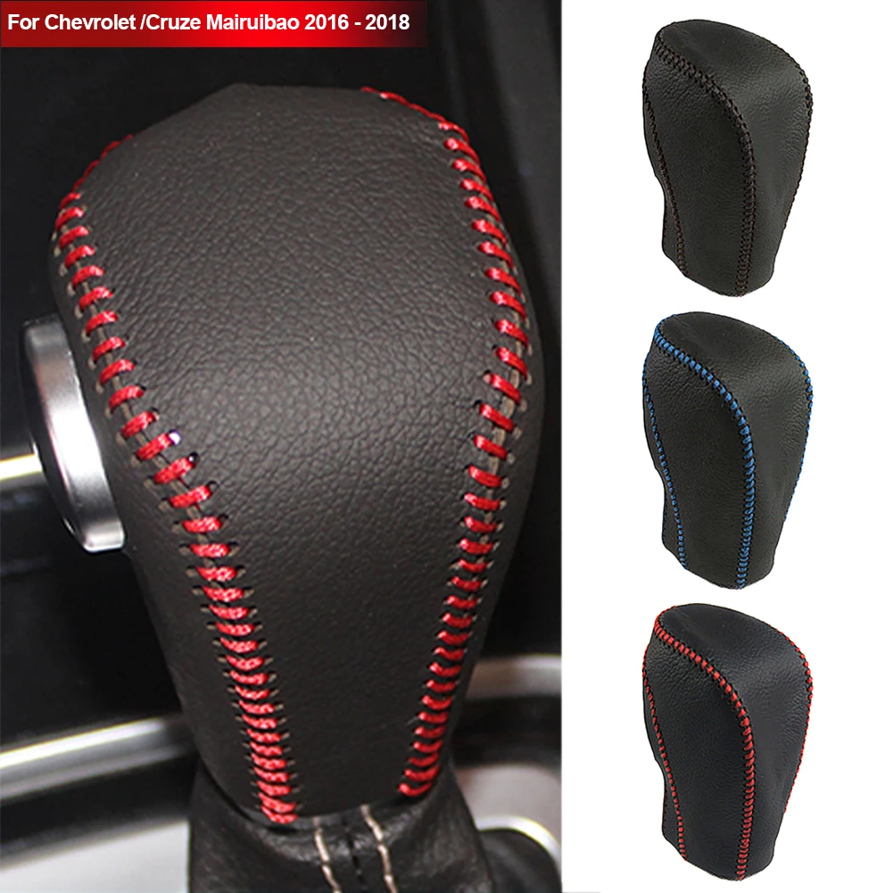 For Chevrolet Cruze 2009 2010 2011 2012 2013 2014 Genuine Leather Gear Shift Knob Cover Automatic AT Transmission Car Styling