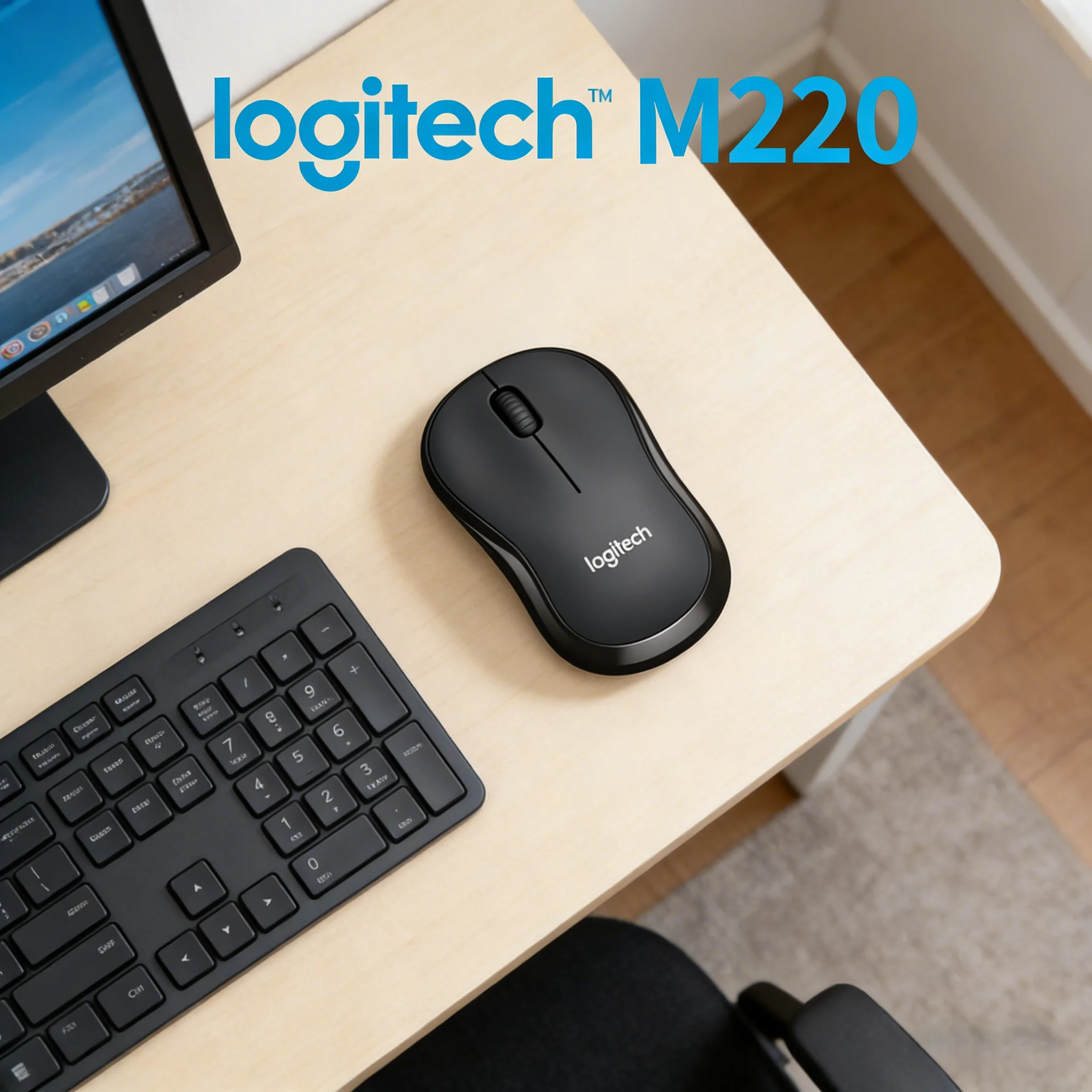 

Бесшумная беспроводная мышь Logitech M220 с 90% снижением уровня шума для офиса, библиотеки, дома, ПК, ноутбука, планшета