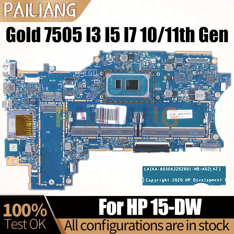 For HP X360 14-DW Notebook Mainboard 6050A3202801 Gold 7505 I3 I5 I7 10/11th M21493-601 M21495-601 L96510-601 Laptop Motherboard