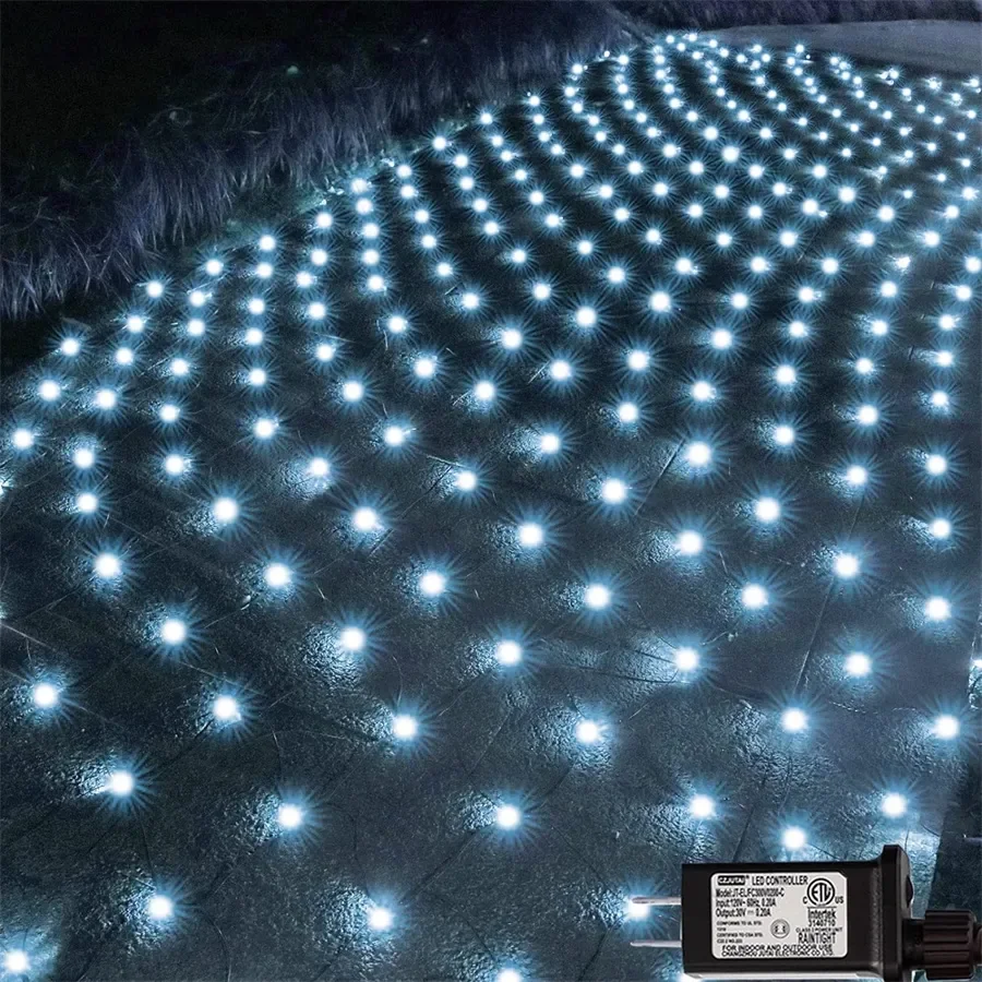 Imagem -03 - Thrisdar-impermeável Led Net Mesh Luz Natal Net Light Modos Baixa Tensão Bush Fairy String Exterior 3x2m 200