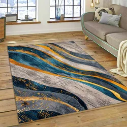 2025 New Style Bohemian Abstract Fashion Modern Art Carpet Rug for Living Room Bedroom Home Sofa Decoration,Non-slip Floor Mat