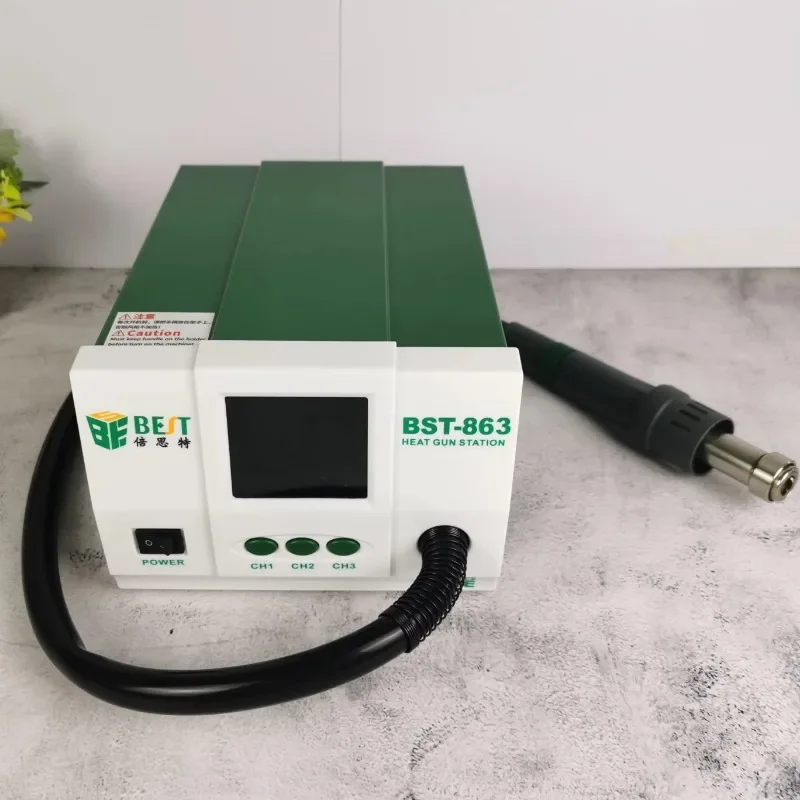 BST-863 Best Quality High Power 1200W Digital Touch Screen Display Hot Air Heat Gun SMD Rework Desoldering Station