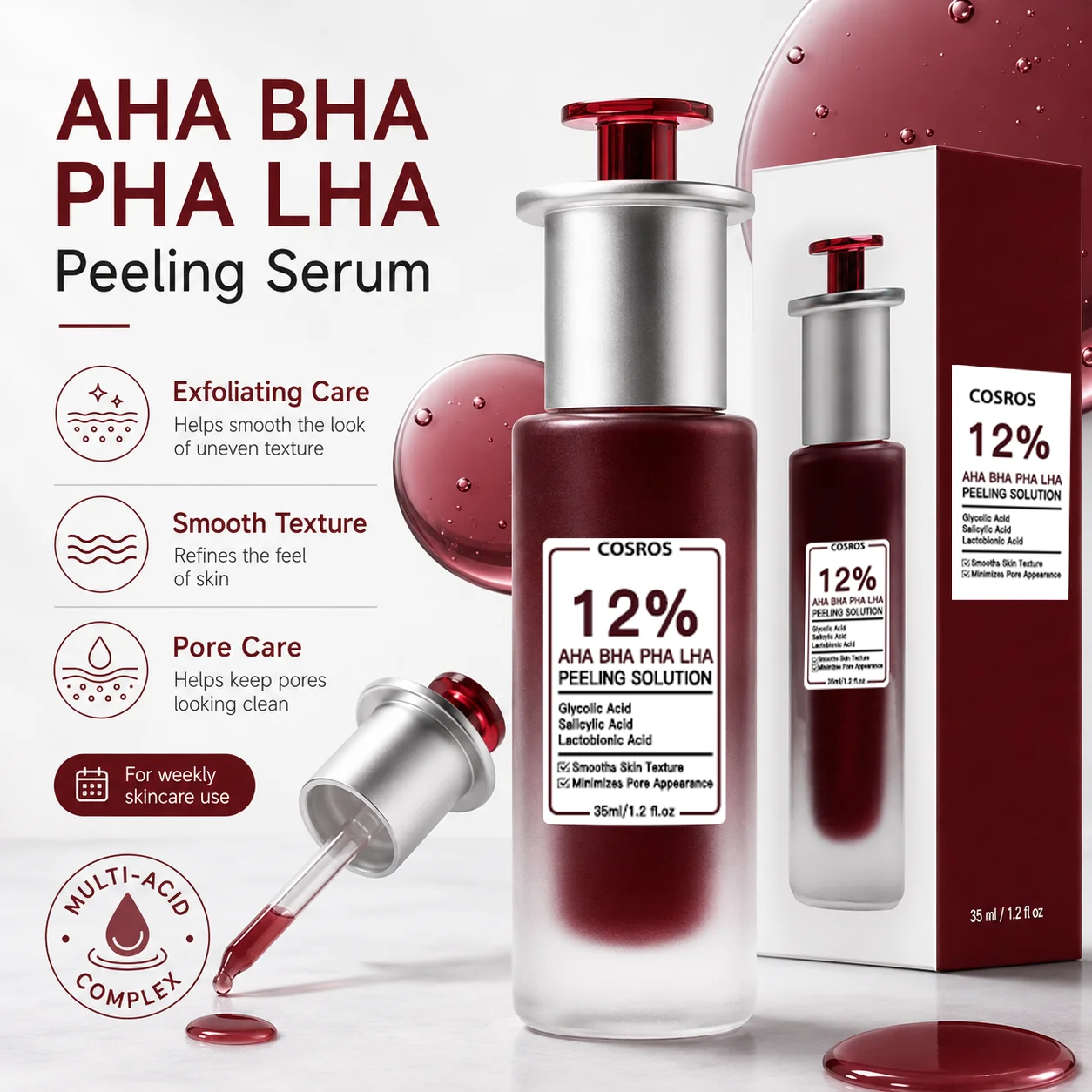 Aha Bha Exfoliant - AHA BHA PHA LHA Peeling Solution,