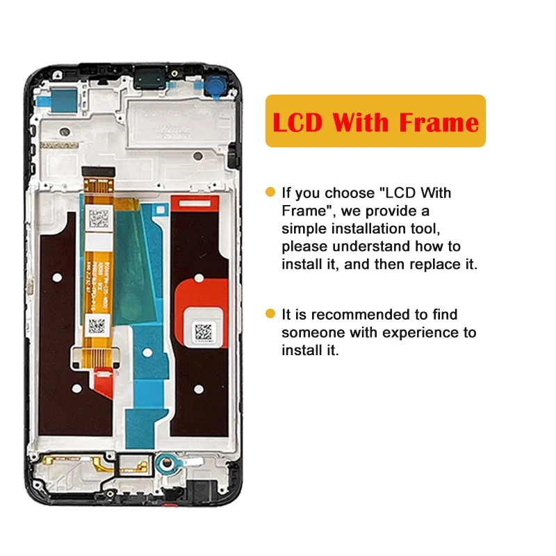 6.6" Original For OPPO Realme 8i RMX3151 LCD Display Touch Screen with Frame Panel Digitizer Assembly For Realme 8i LCD Screen