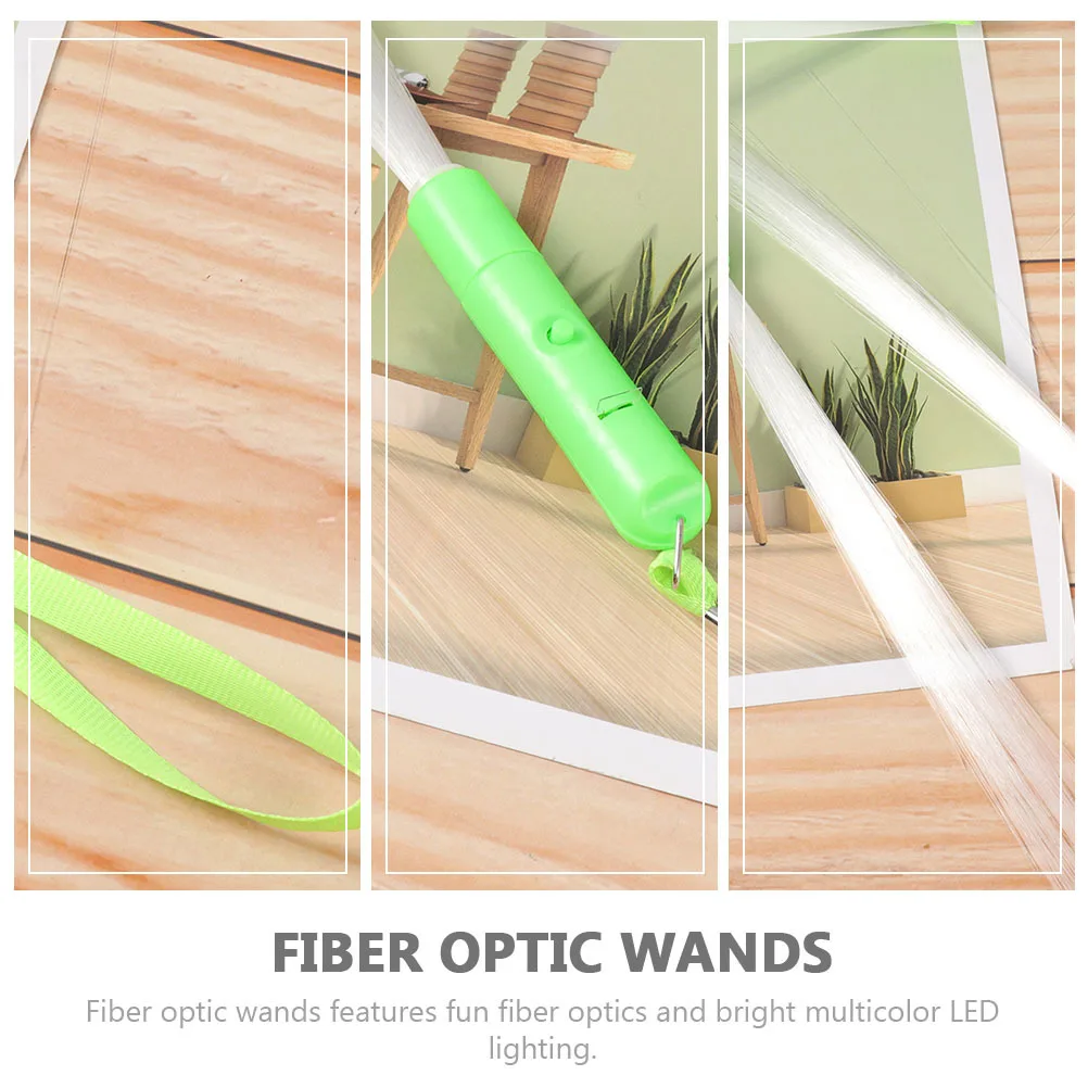 

4pcs Led Glow Sticks Fiber Optic Wands Colorful Light-Up Party For Christmas New Year Concert Events Cheering Sticks