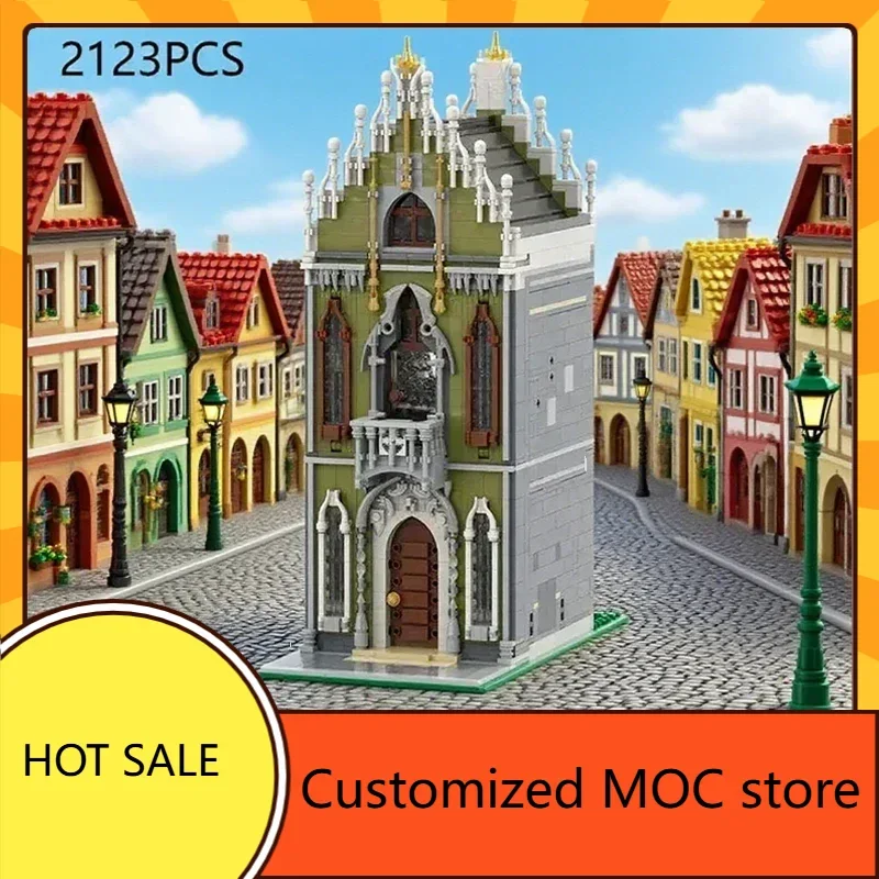 2123PCS Funeral Home Hot City MOC streetview Puzzles Architecture DIYAssembly Holiday Birthday Christmas Gifts for Kids Ages