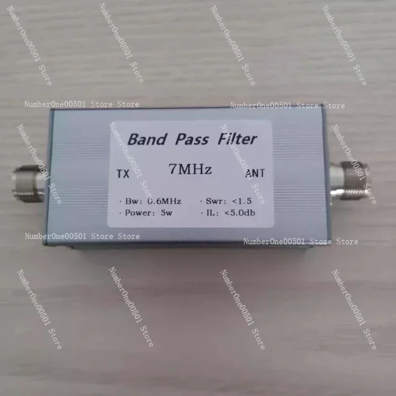 

7MHz High Isolation Bandpass Filter BPF 0.6MHz Bandwidth 5W Power Capacity M Female Socket Interface