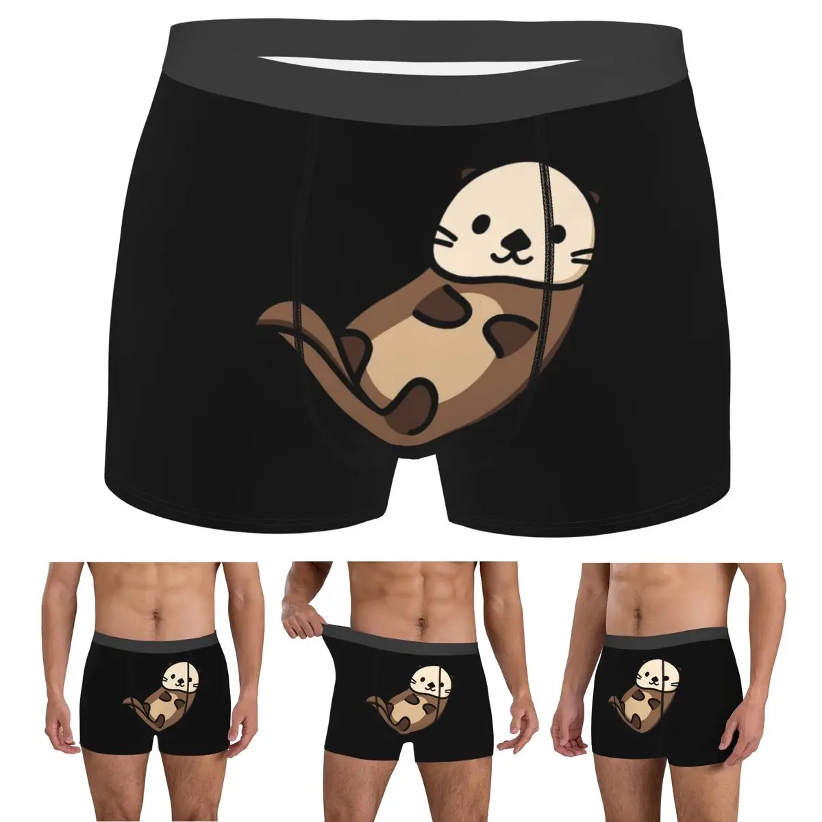 

Boxer Underpants Shorts Otter Panties Men Ventilate Underwear for Homme Man Boyfriend Gifts