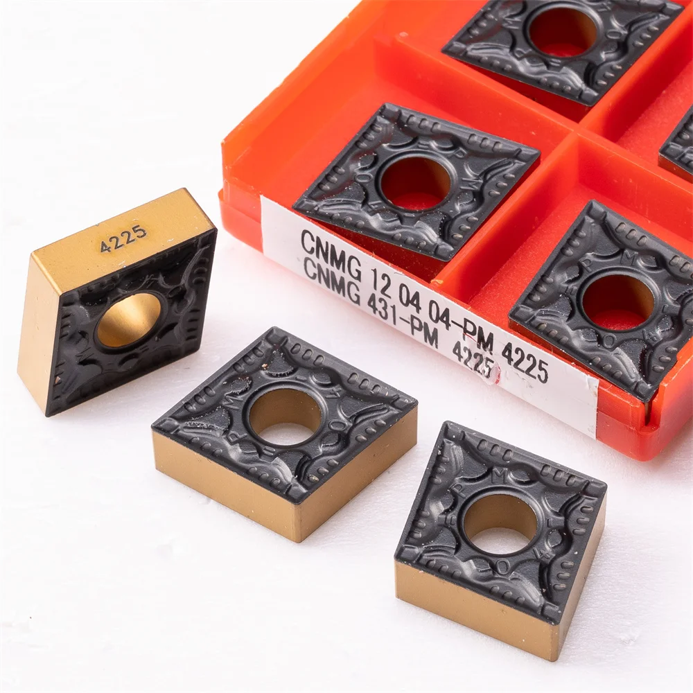 10Pcs CNMG120404 CNMG120408 CN120412 PM 4225 Carbide Cutter Turning Inserts Lathe Tools CNMG 120404/120408/120412 Metal Parts