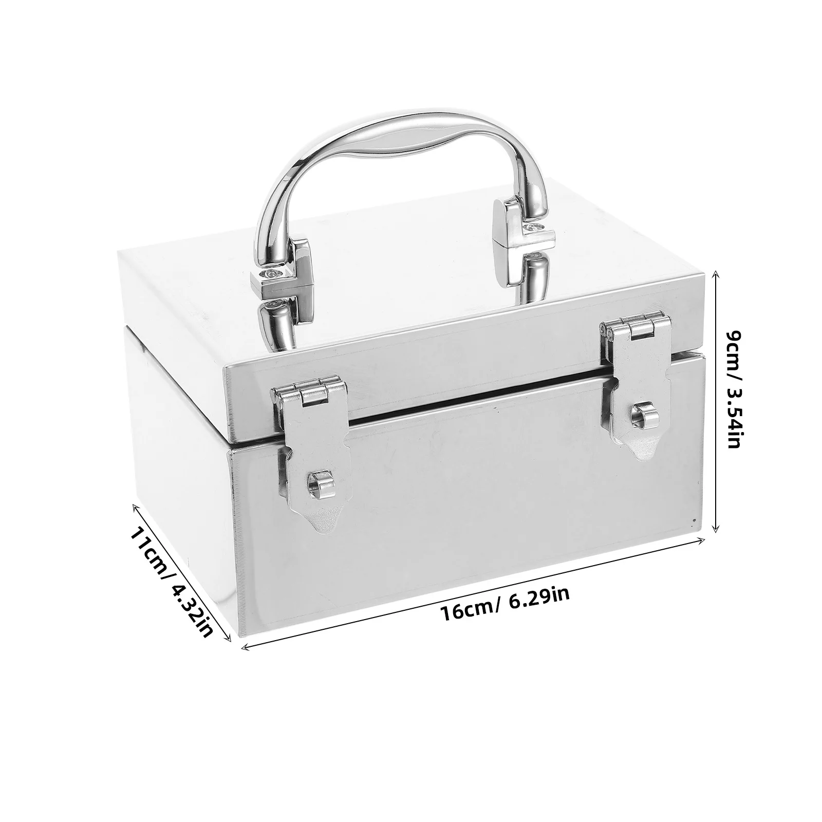 Portable Metal Cash Box with Key Lock Secure Stainless Steel Safe for Bills Receipts and Valuables Compact Design for Daily Use