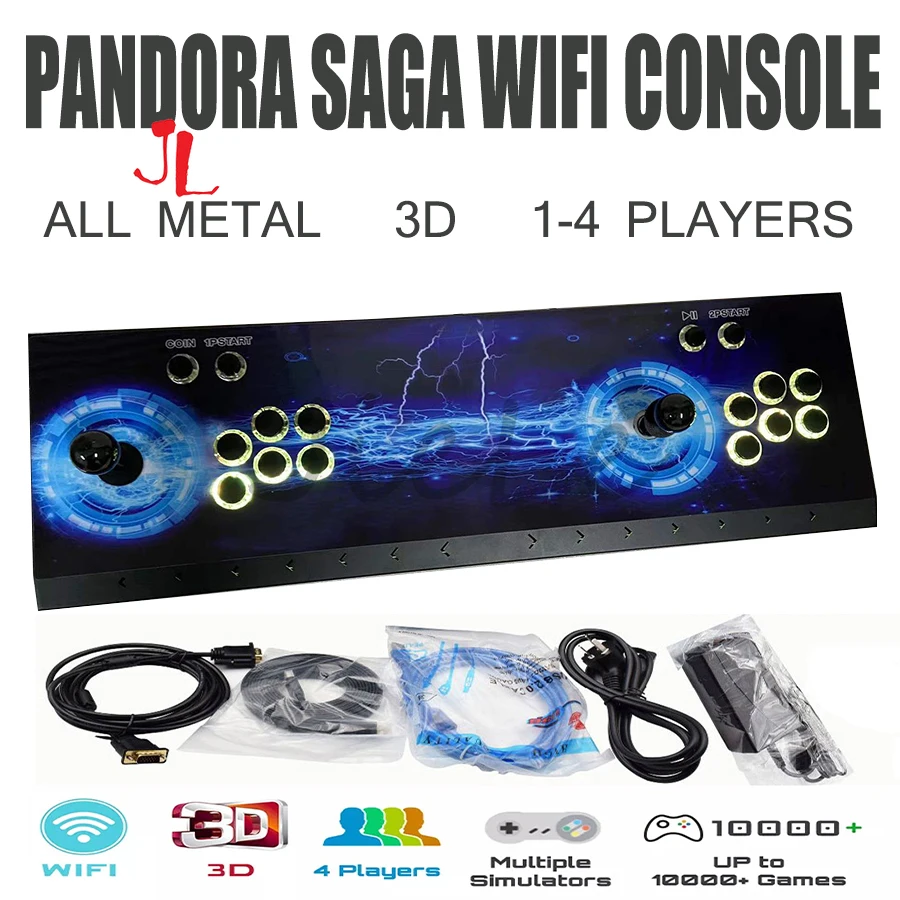 

Pandora SAGA 3D WiFi 8000 10000 In 1 Copy Sanwa Joystick Buttons Controller Tekken Save Function Retro Arcade Game Iron Console