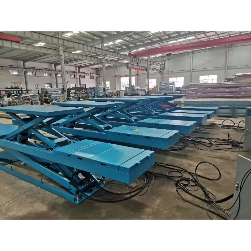 Hot Sale 4.5 Ton Hydraulic Scissor Lift Electric Auto Scissor Car Lift for Wheel Alignment Two Jacks Car Lift